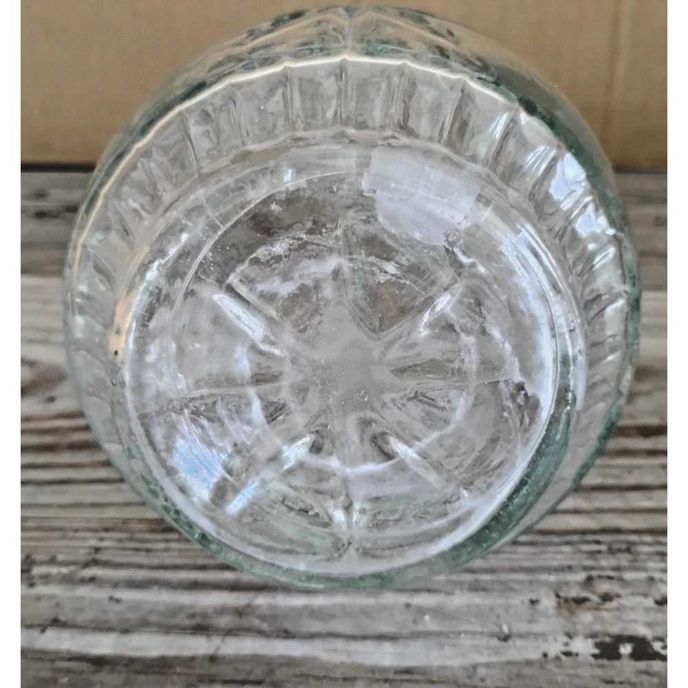 Vintage 🍸🍷🍾Clear Glass Decanter Stopper Whiskey Wine Carafe Starburst 12